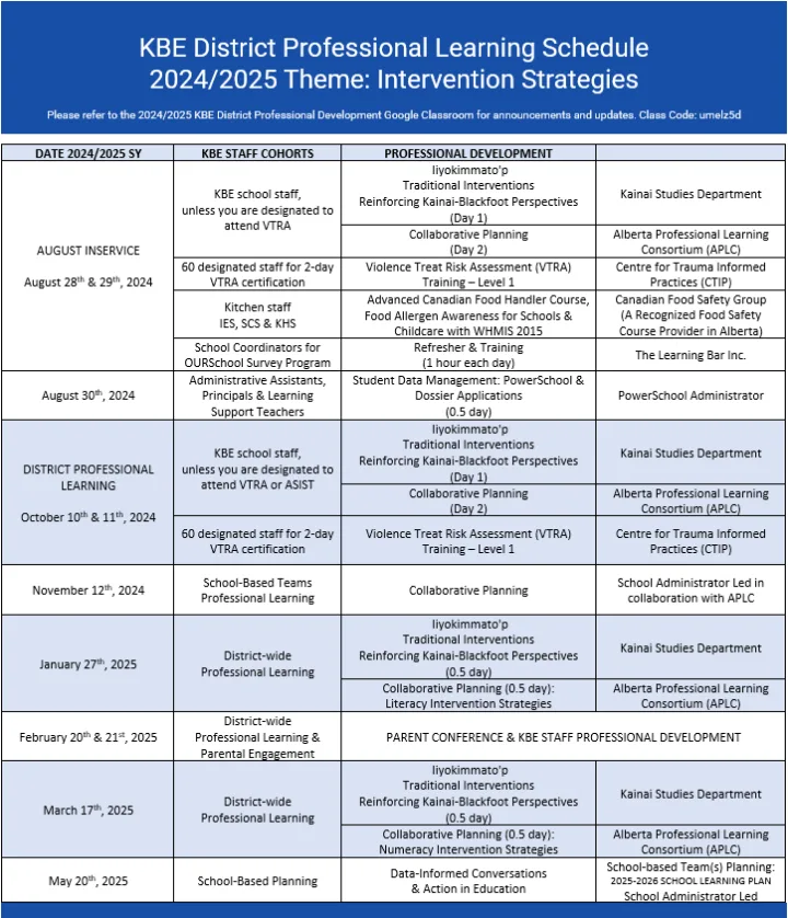 Pd Annual Schedule 24 25