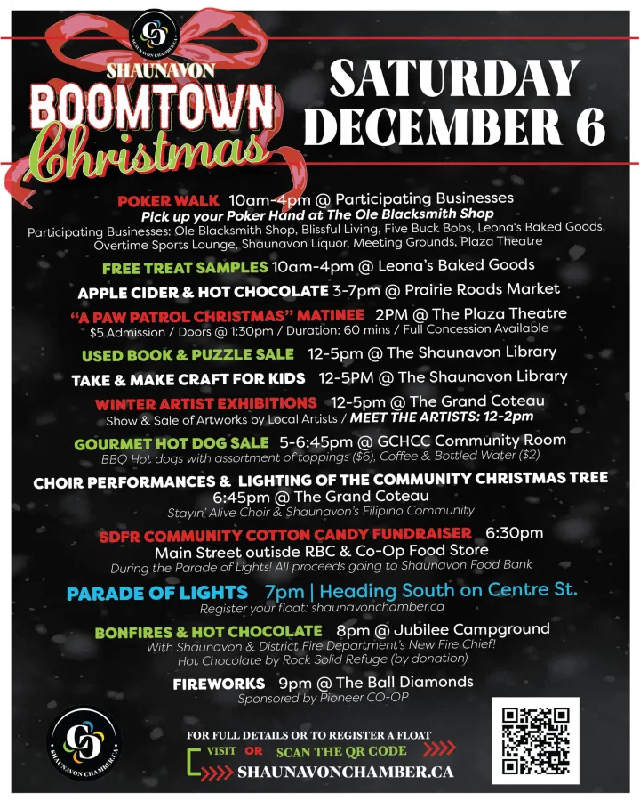 Boomtown Christmas Schedule 2025