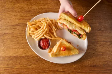 image of GRILLED CHEESE CHICKEN PARMESAN SANDWICH