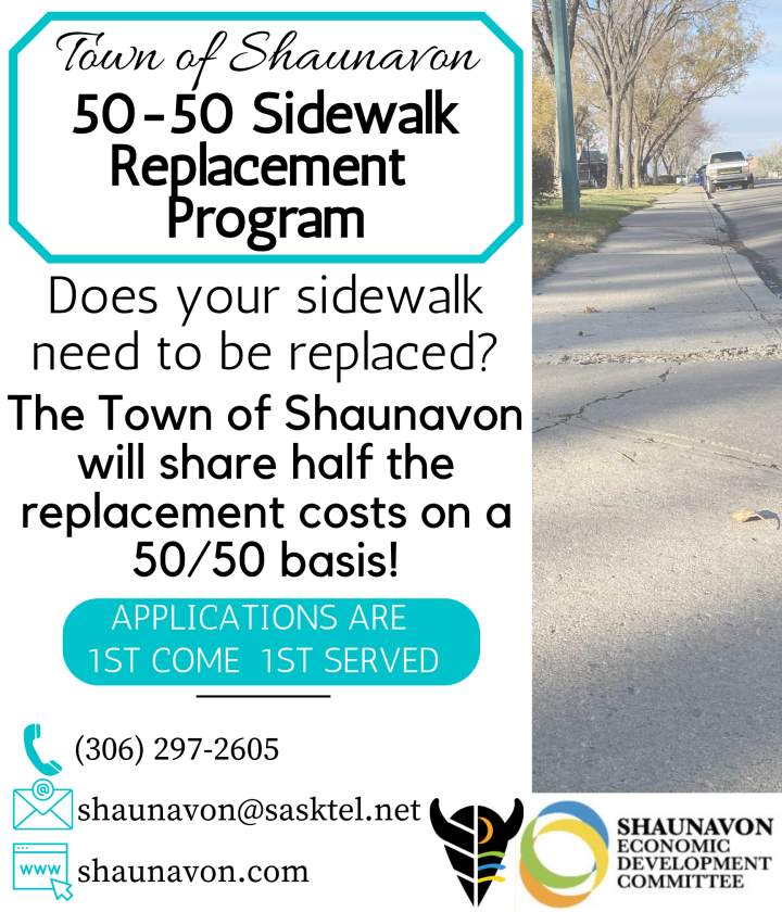 5050 SIDEWALK REPLACEMENT PROGRAM 2023 Town of Shaunavon