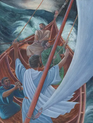 Jésus Apaise la Tempête