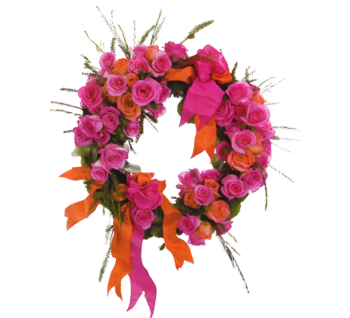 Roses and Ribbon Wreath