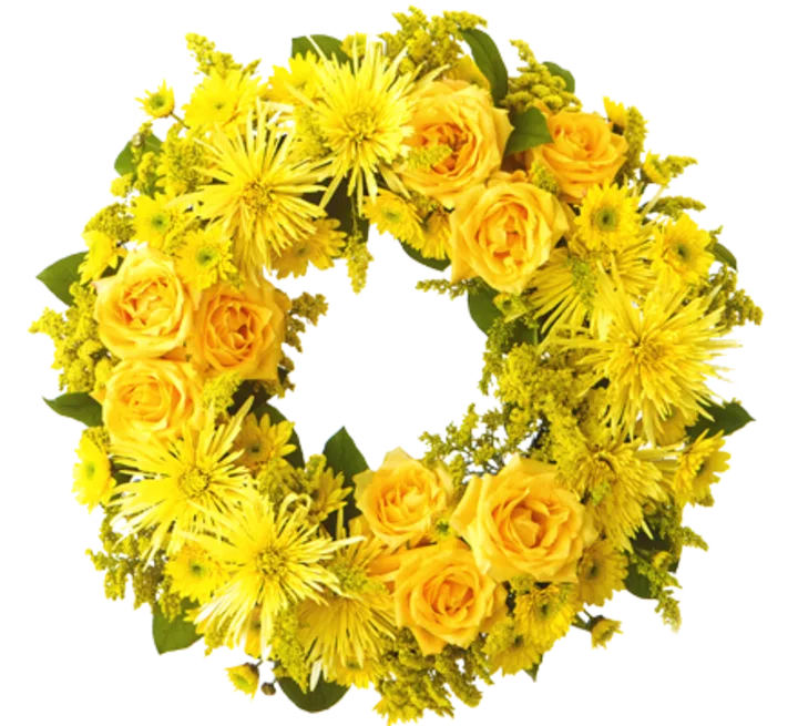 Mixed Yellow Wreath
