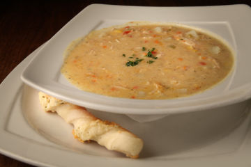 image of ROASTED CHICKEN CORN CHOWDER