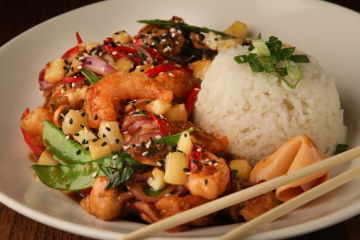 image of CRISPY PINEAPPLE SHRIMP & CHICKEN 