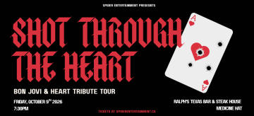 image portraying Shot Through The Heart Tour. Featuring Runaway (Bon Jove Tribute) & Brigade (Heart Tribute)
