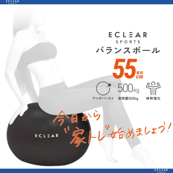 エクリアスポーツ バランスボール 55cm Elecom エレコム Tanp タンプ エクリアスポーツ バランスボール 55cm Elecom エレコム Tanp タンプ