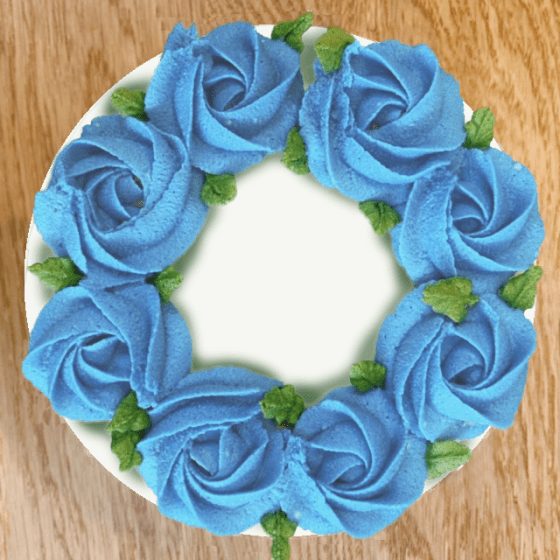 味が選べるフラワーデコシリーズ 青い薔薇のケーキ ５号 Raw Raw ローアンドロー Tanp タンプ
