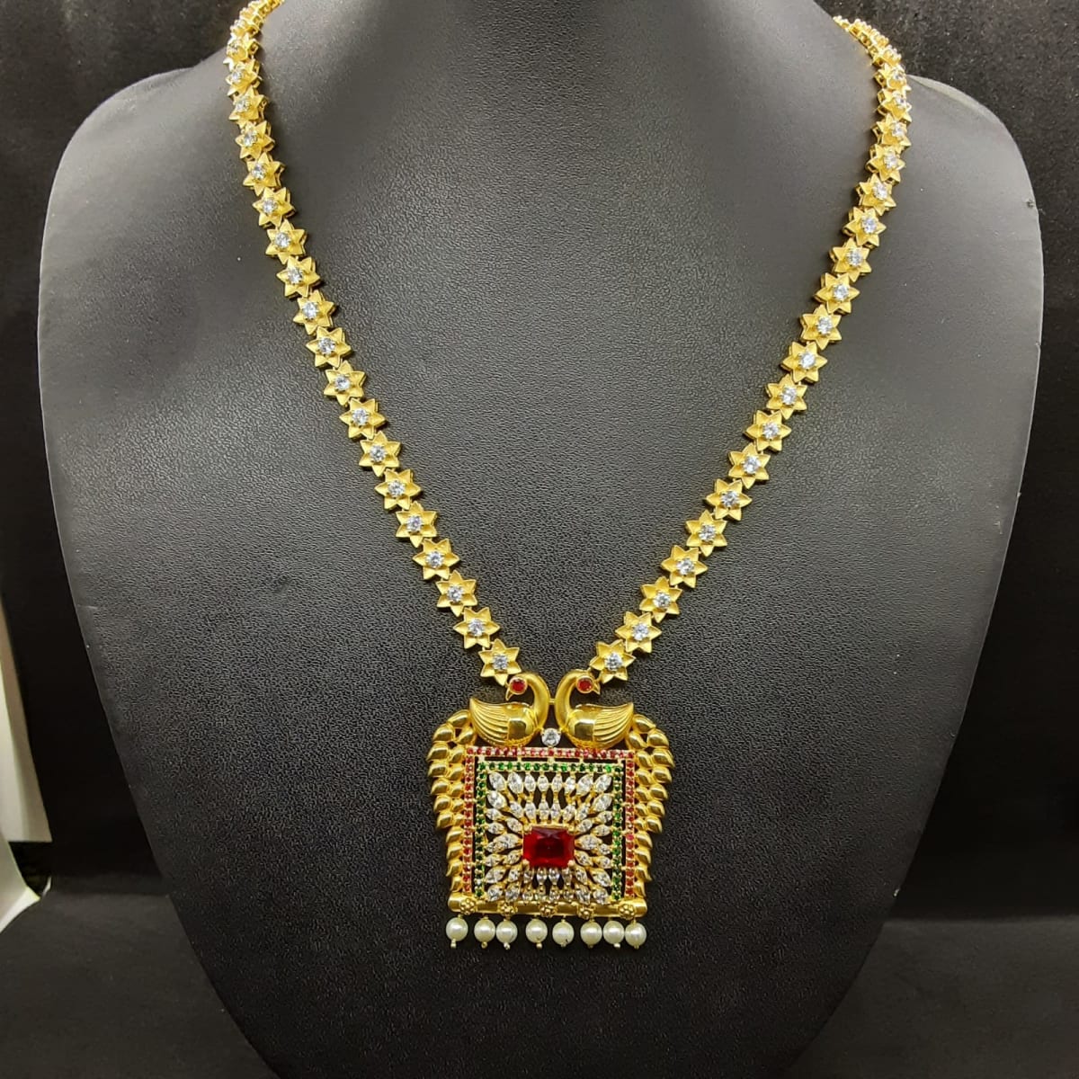 One gram gold long chains with price on sale