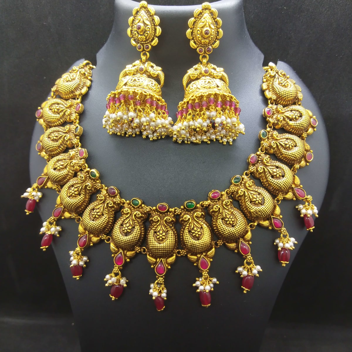 Buy Silver Antique Wedding Jewellery Set Online Venugopal Gold