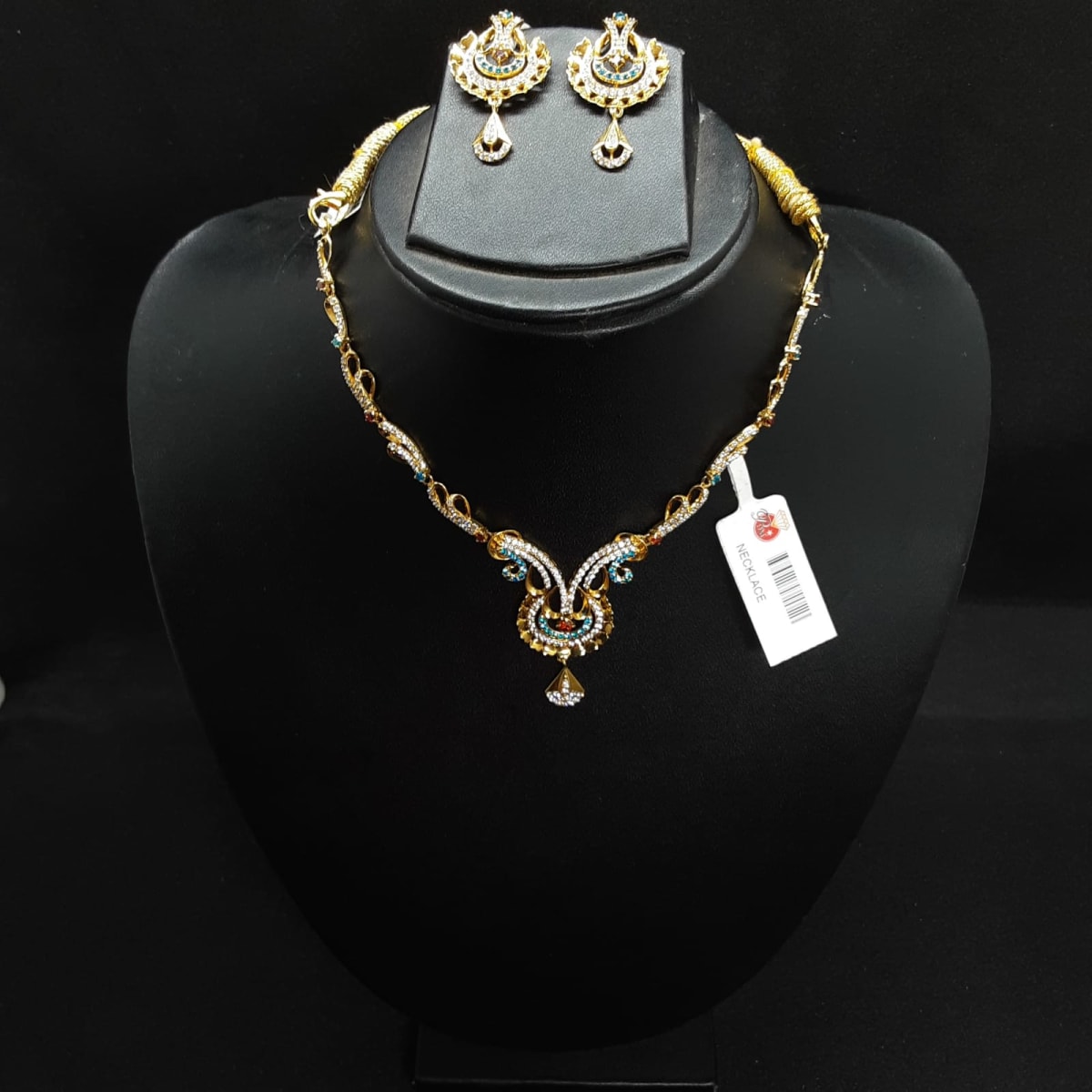 Fancy stone necklace hot sale