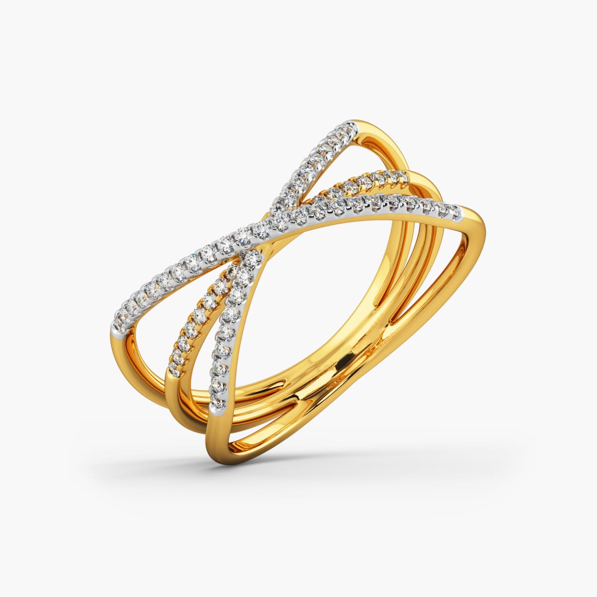 Designer Cz Gold Ring 3
