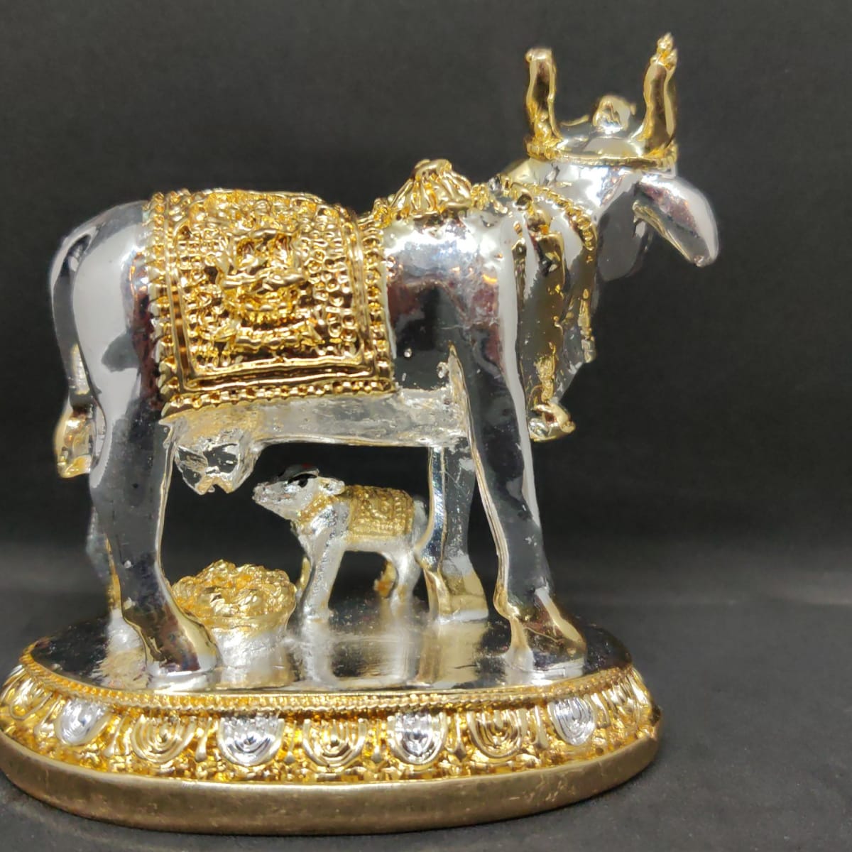 Buy Silver Sprayed Gomatha Idol Online | New Prasad Jewellers ...