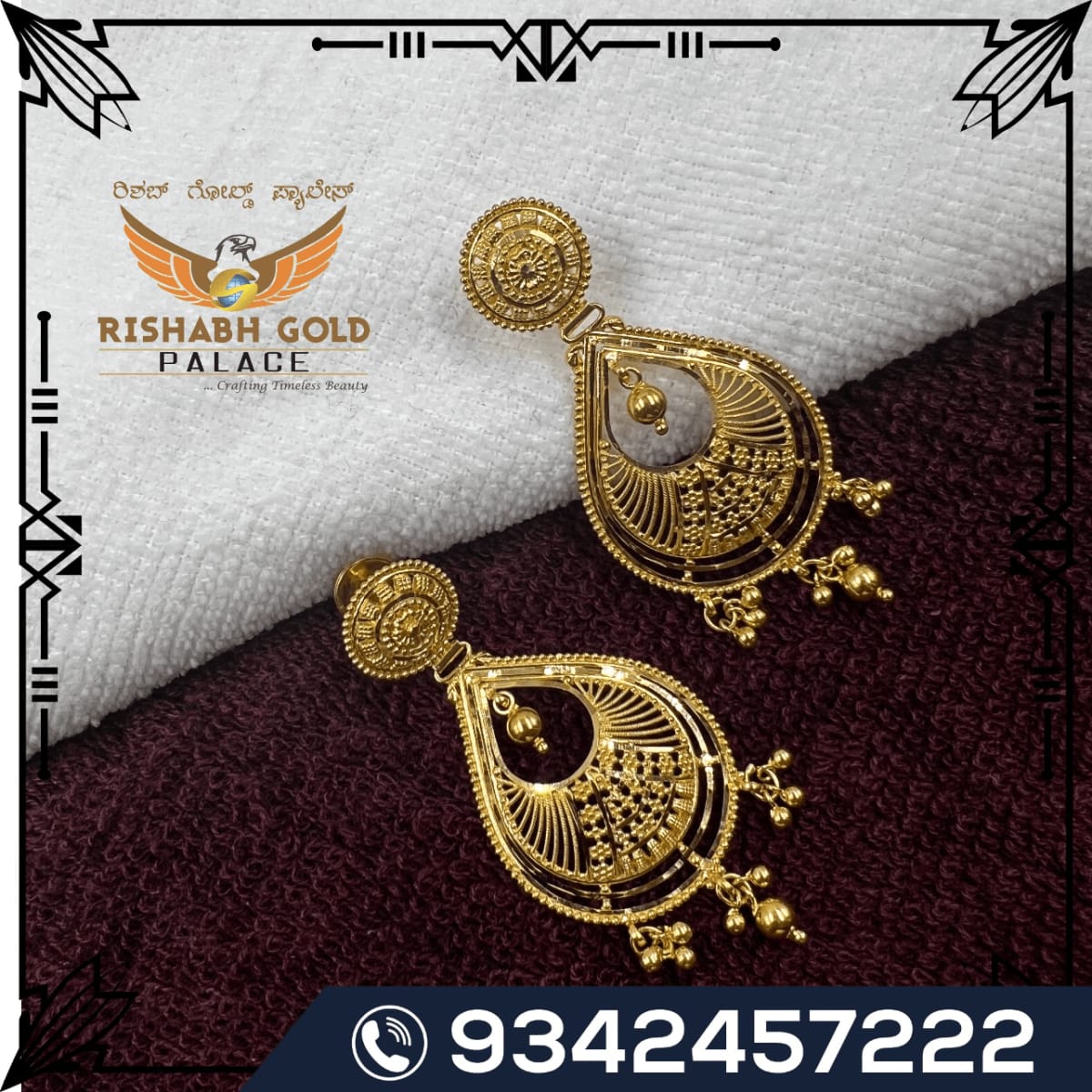 Rishabh gold earrings shop