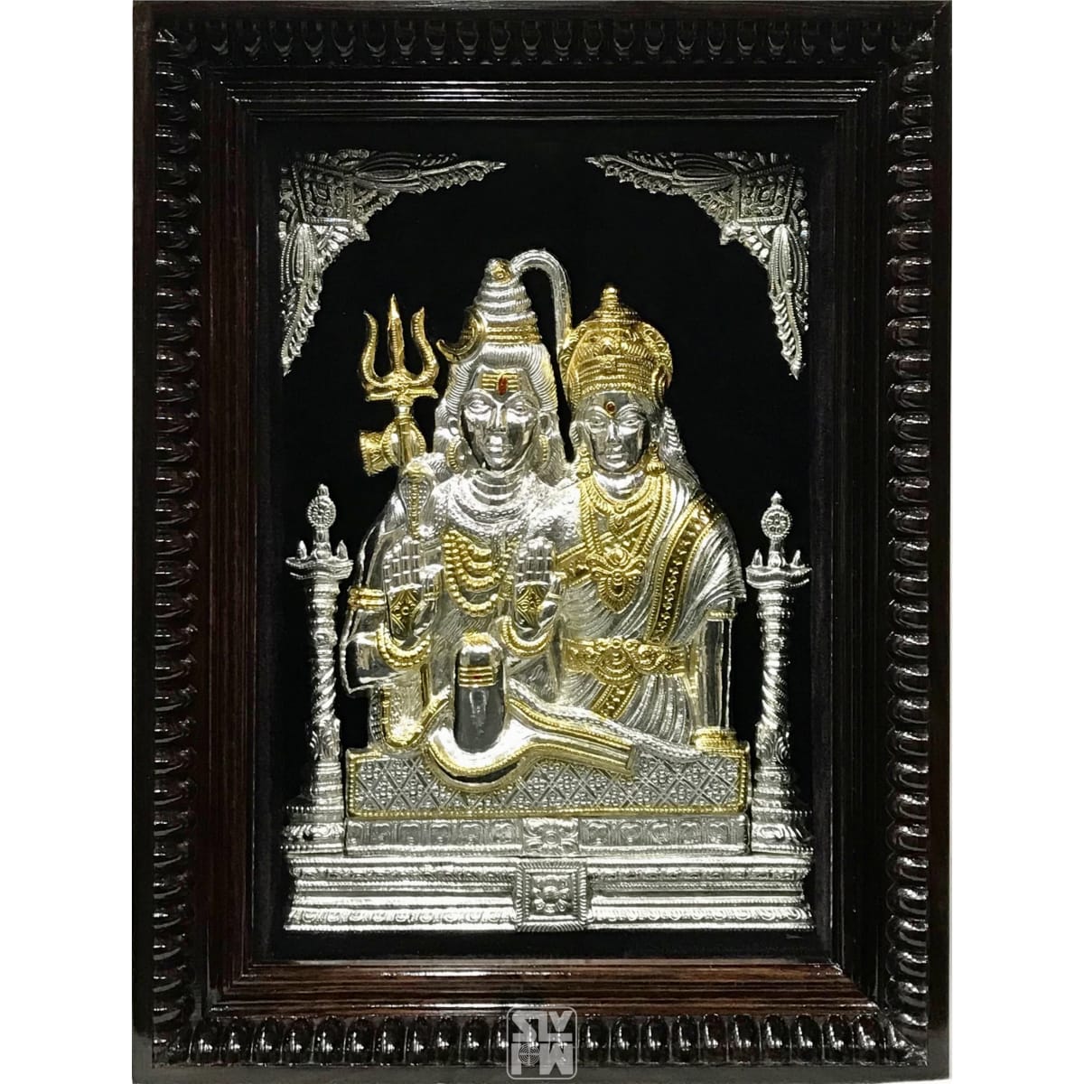 Buy 12x16 Eshwara Parvati Gold Polish Online | Photo Galleria ...