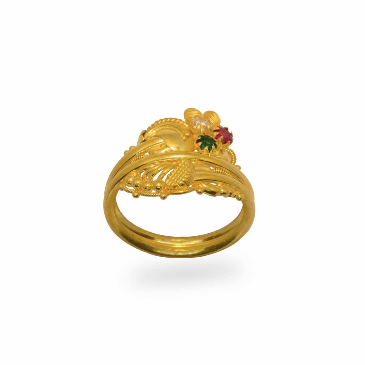 Buy 3 Stone Ladies Ring Online | Tulsi Jewellers - JewelFlix