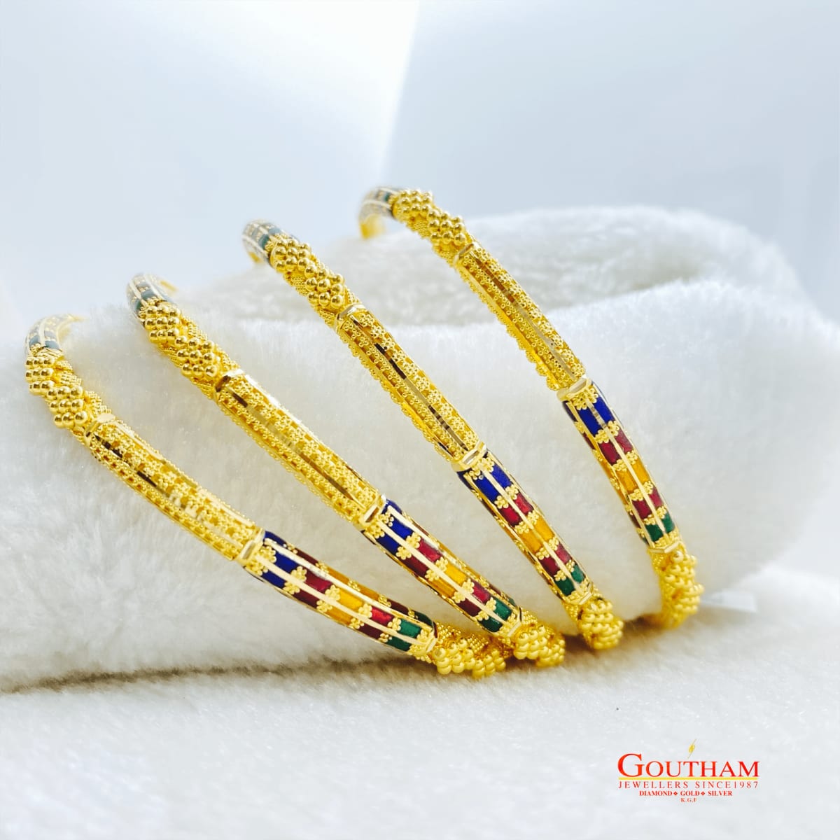 Buy Fancy Bengali Pipe Enamel Bangles Gj0262 Online Goutham Jewellers