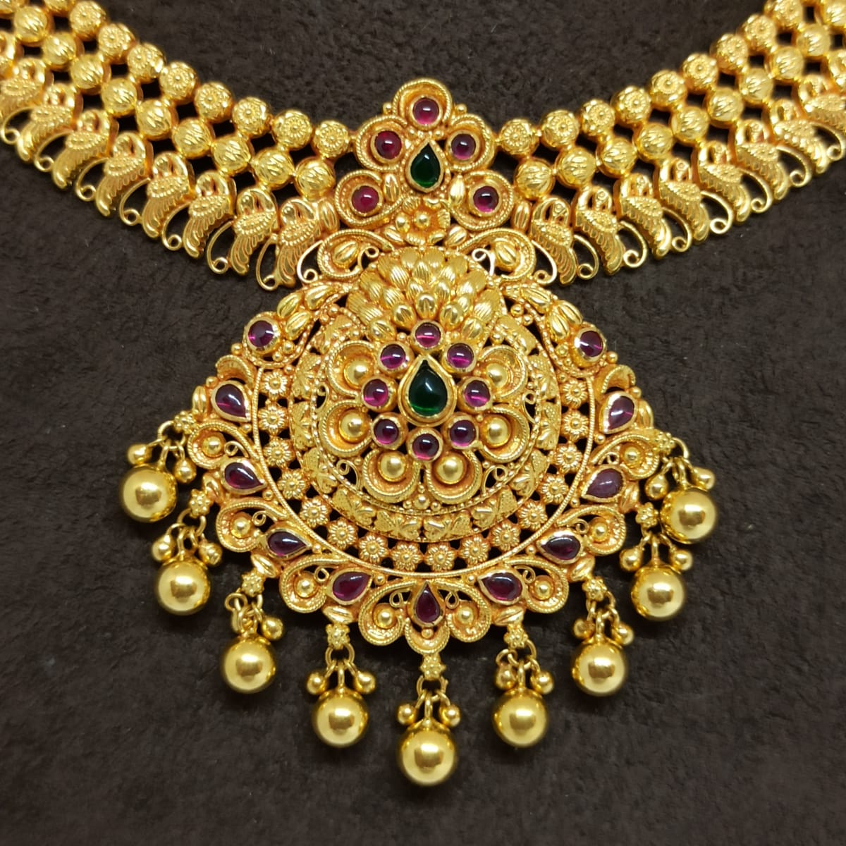 Buy Kasina Sara Traditional Necklace Online | Prakash Jewellers - JewelFlix