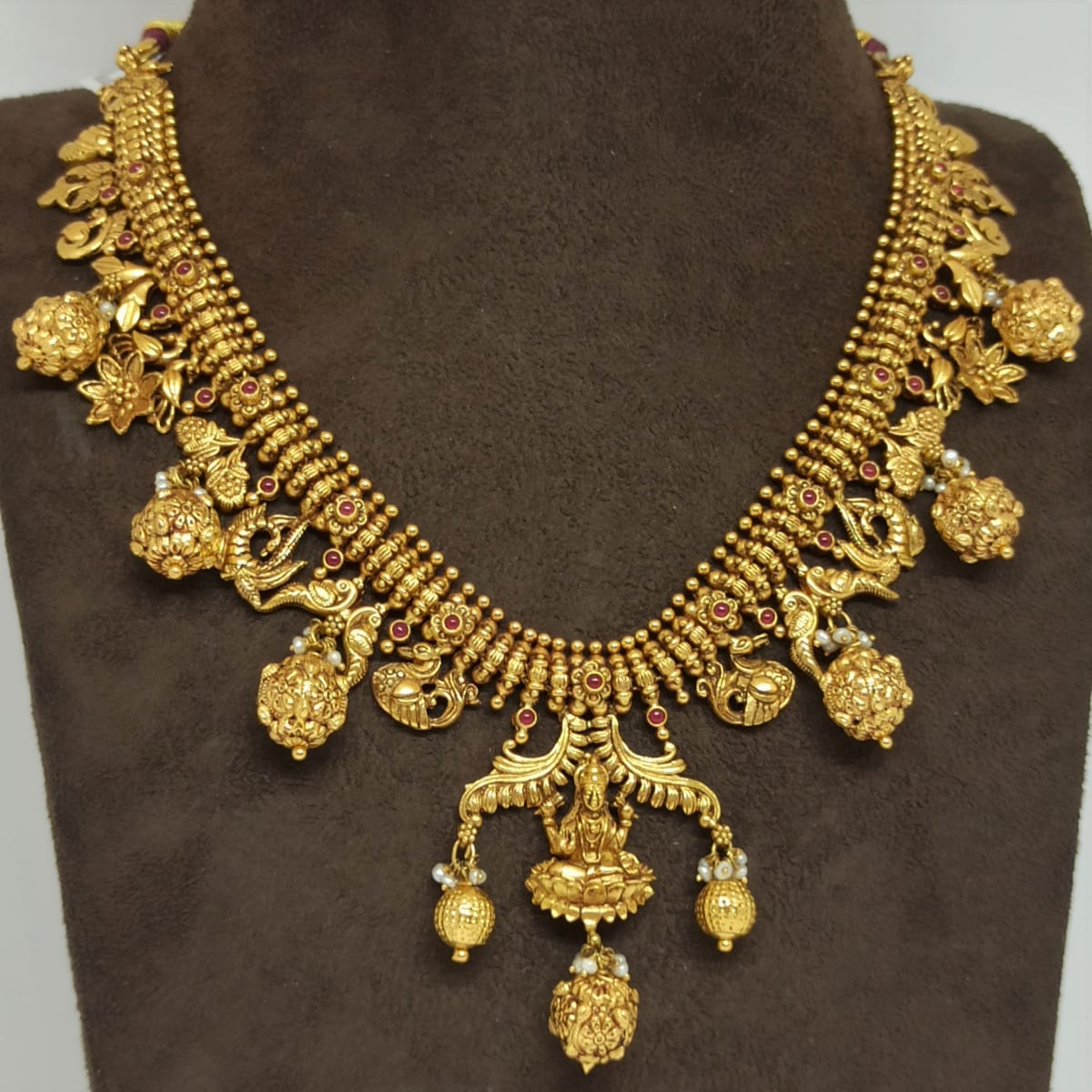 Buy Lalitha Antique Necklace Online | Prakash Jewellers - JewelFlix