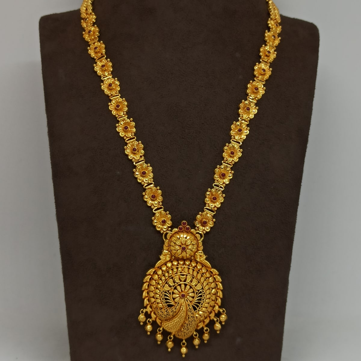 Buy Flower And Peacock Haram Online | Prakash Jewellers - JewelFlix