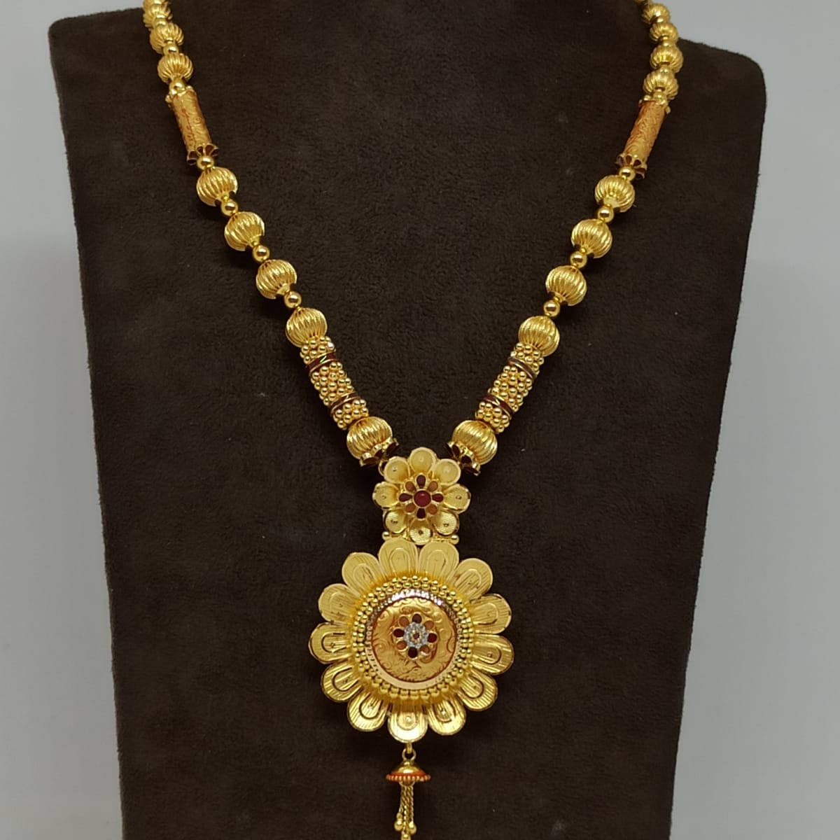 Buy Flower Stone Haram Online | Prakash Jewellers - JewelFlix
