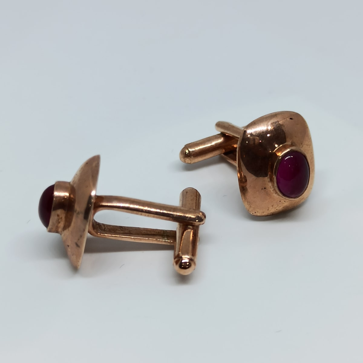 Buy Silver Cuff Links In Rose Gold Color Online | Prakash Jewellers ...