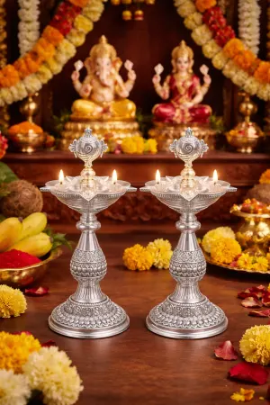 Silver Diya’s (kundulu)