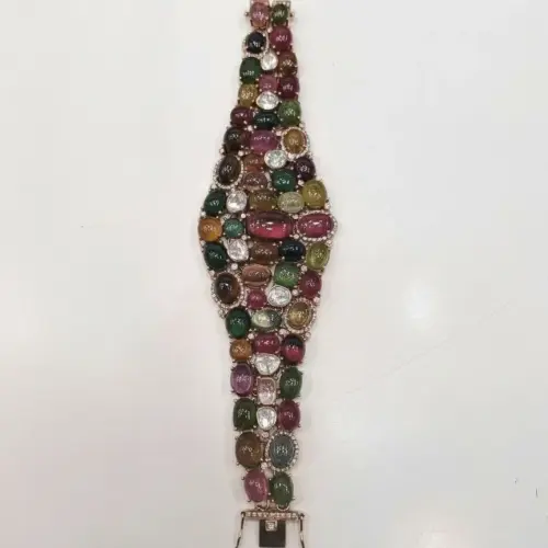 DIAMOND POLKI TURMULLINE BRACELET