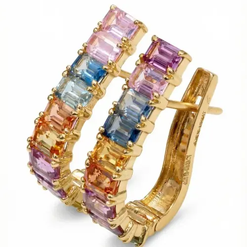 MULTI SAPPHIRE EARRING