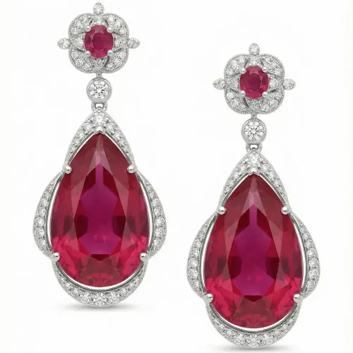 ROSE CUT  DIAMOND EARRING