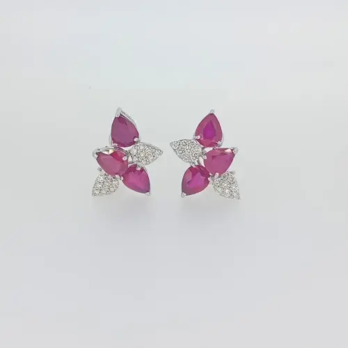 RUBY PAN DIAMOND EARRING