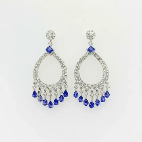 TANZANITE DIAMOND EARRING
