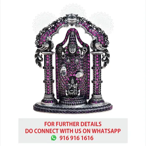 Tirupati Balaji With Arch Ruby Stone