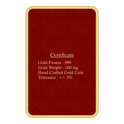 100 Mg Gold Coin Mother Merry Square Packing