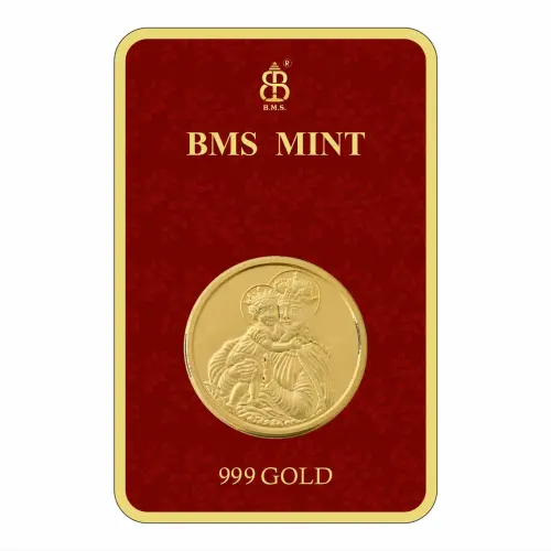 100 Mg Gold Coin Mother Merry Square Packing