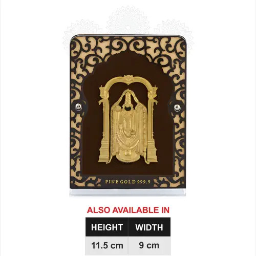 Big Tirupati Balaji Gold Frame