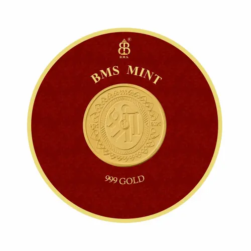 100 Mg Gold Coin Shree Round Packing