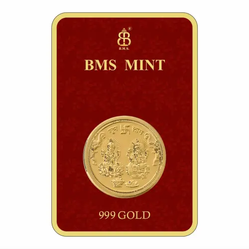 200 Mg Gold Coin Lakshmi Ganesh Square Packing