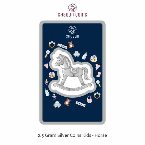 2.5 GRAM SILVER KIDS COIN - HORSE