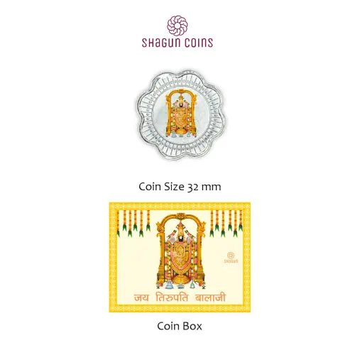 1 GRAM SILVER COIN BOX -  TIRUPATI BALAJI