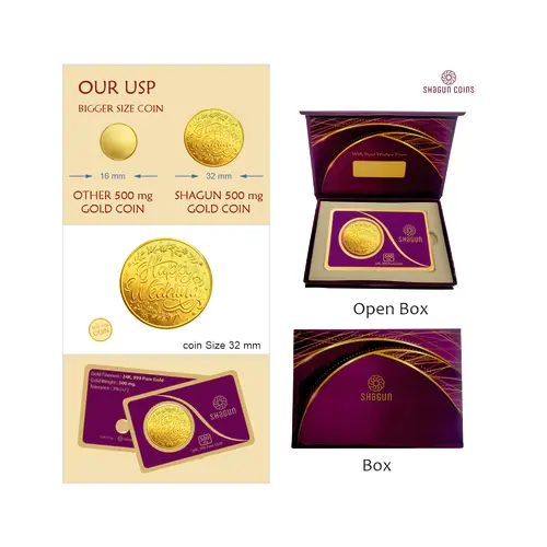 500 mg.  GOLD COIN -  happy wedding