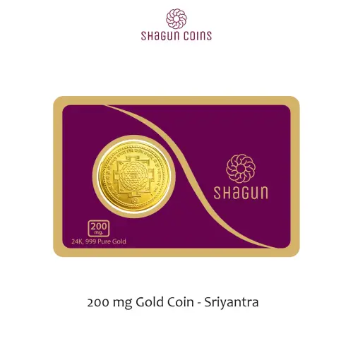 200 mg. GOLD COINS -SRIYANTRA
