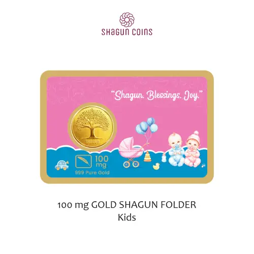100 mg.GOLD SHAGUN FOLDER - KIDS
