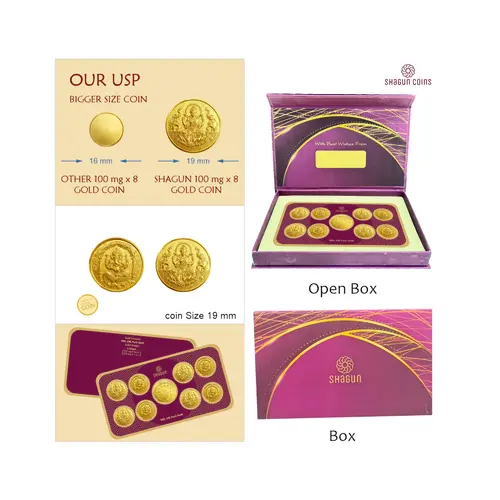 1 GRAM GOLD SET (100X8,200X1) LAXMI GANESH