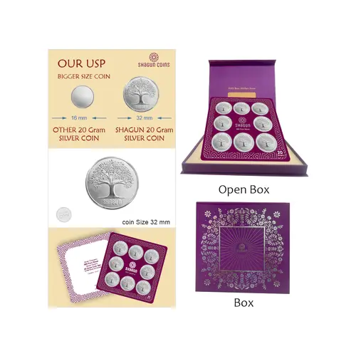 20gm set silver coin Tree