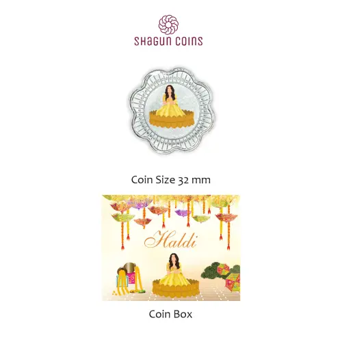 1 GRAM SILVER COIN BOX -  HALDI