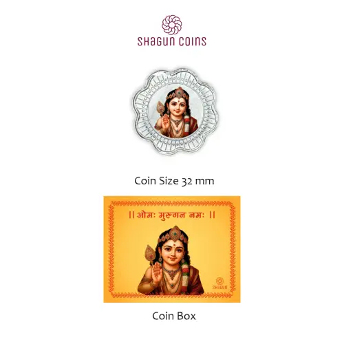 1 GRAM SILVER COIN BOX -  murgan ji