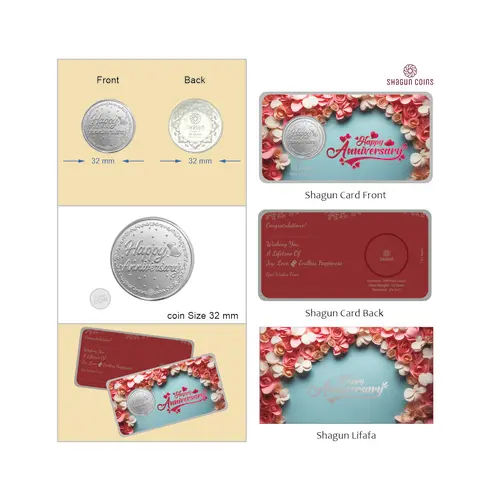 10 GRAM SILVER SHAGUN LIFAFA- ANNIVERSARY
