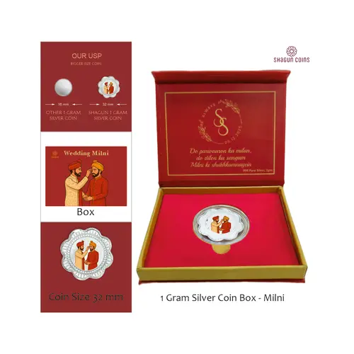 1 GRAM SILVER COIN BOX - milni