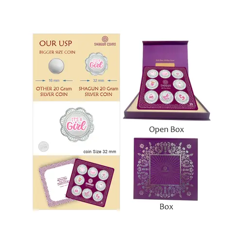 20gm set silver coin Girl